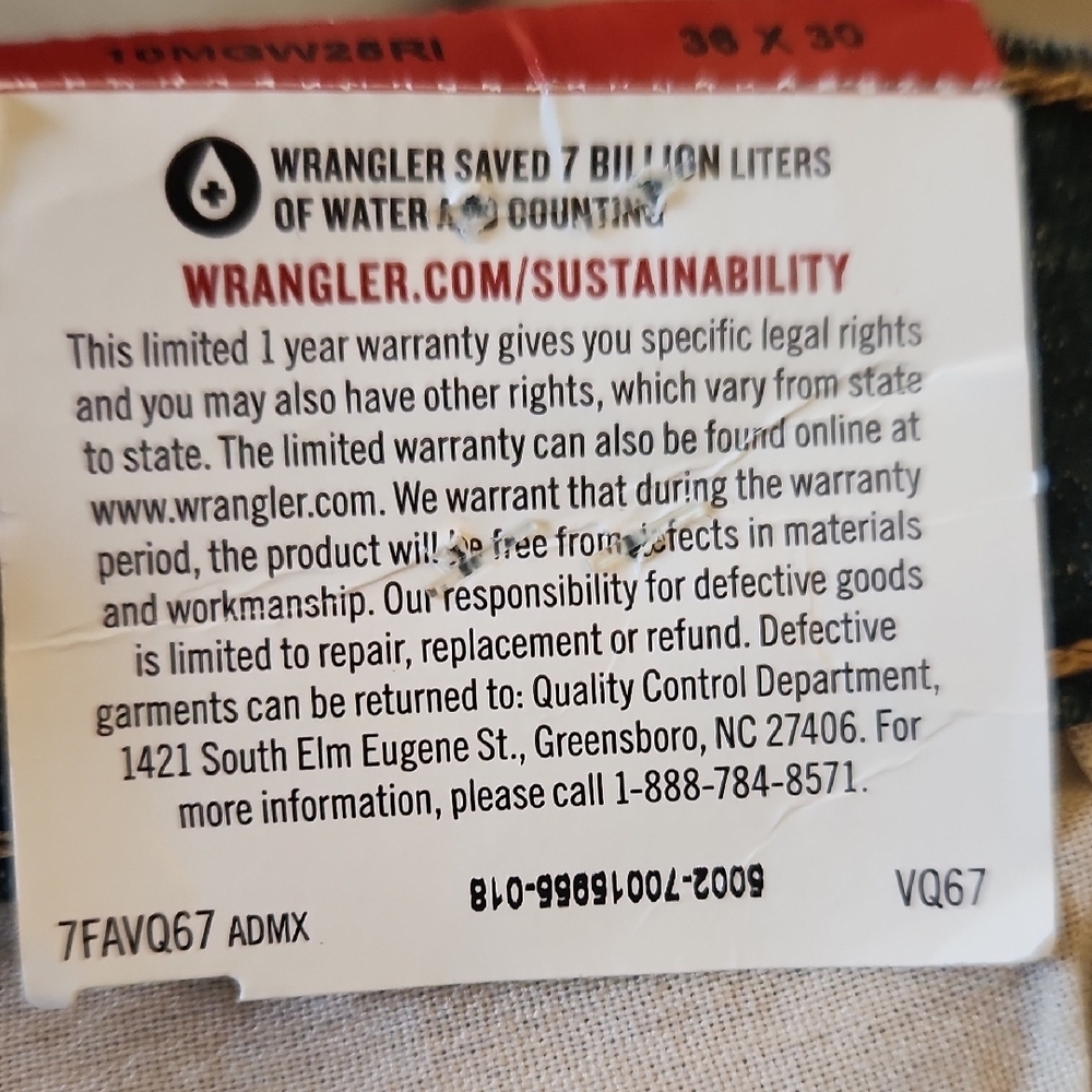 NWT Wrangler Men's Blue Regular Fit Jeans Size 36x30 - Picture 13 of 16